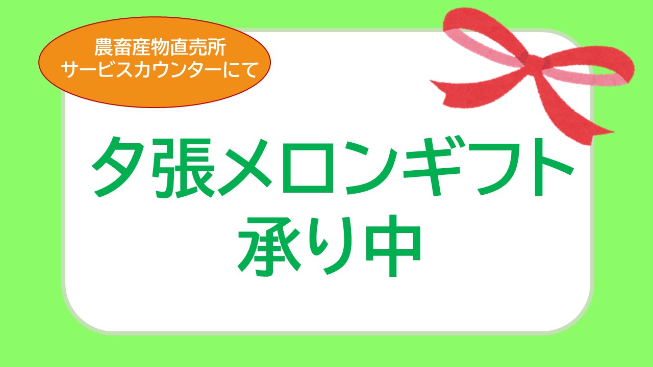 夕張メロンギフト 承り中